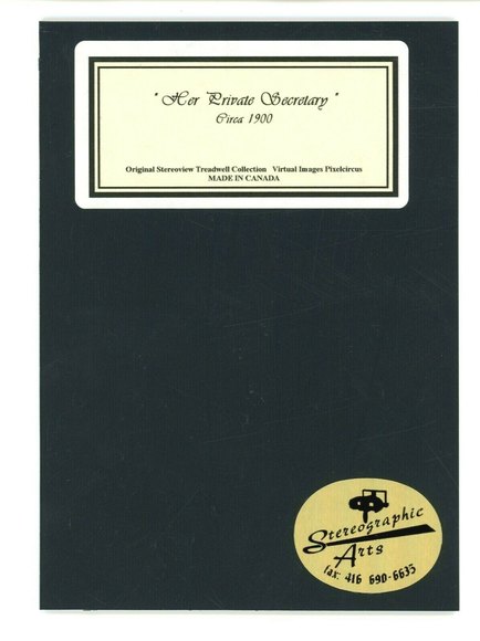 Her Private Secretary 1900 Stereoview 3-d Photo Reprint‎ Stereographic Arts 5x7 - Picture 2 of 2